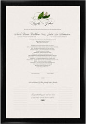 Photograph of Calla Lily Swirl 01 Wedding Certificates