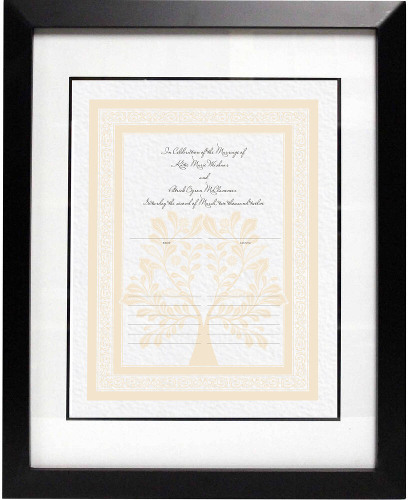 Photograph of Paisley Tree of Life Wedding Certificates