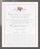 Photograph of Pink Tea Rose Wedding Certificates