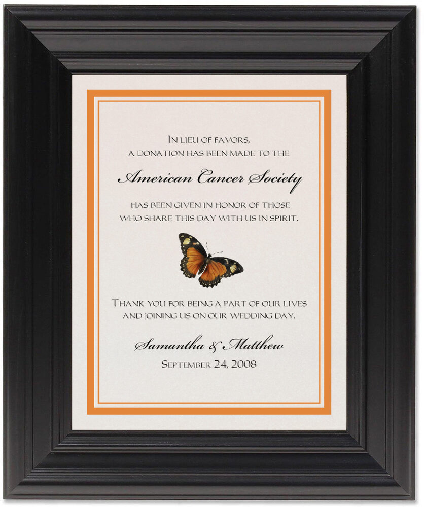 Framed Photograph of Butterfly Wishes Donation Cards