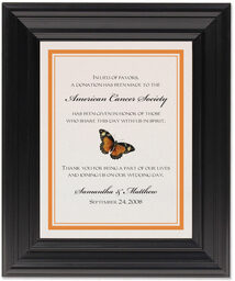 Framed Photograph of Butterfly Wishes Donation Cards