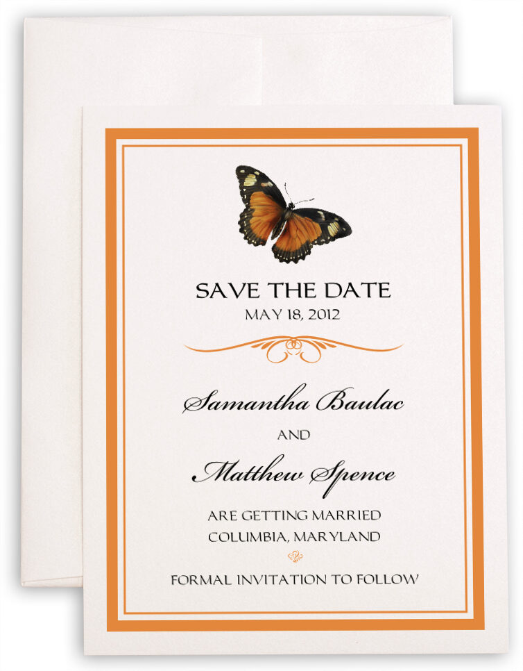 Photograph of Butterfly Wishes Save the Dates