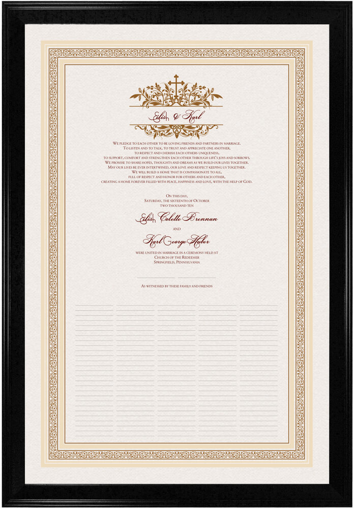 Photograph of Peace In Ireland Wedding Certificates
