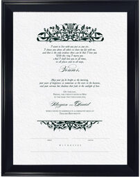 Photograph of Scott's Garden Wedding Certificates