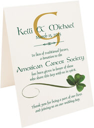 Photograph of Tented Wispy Shamrock Donation Cards