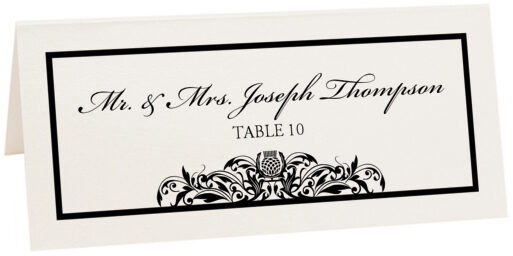 Photograph of Tented Scottish Thistle Place Cards