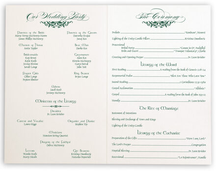 Vintage Scott S Garden Irish And Celtic Wedding Programs And