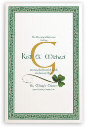 Photograph of Wispy Shamrock Wedding Programs