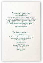 Photograph of Wispy Shamrock Wedding Programs