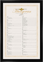 Photograph of Gold Claddagh Seating Charts
