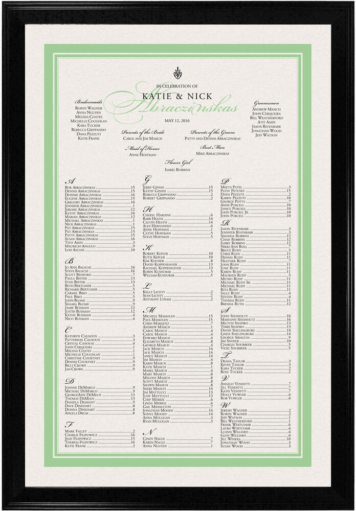 Photograph of Simple Celtic Heart Seating Charts
