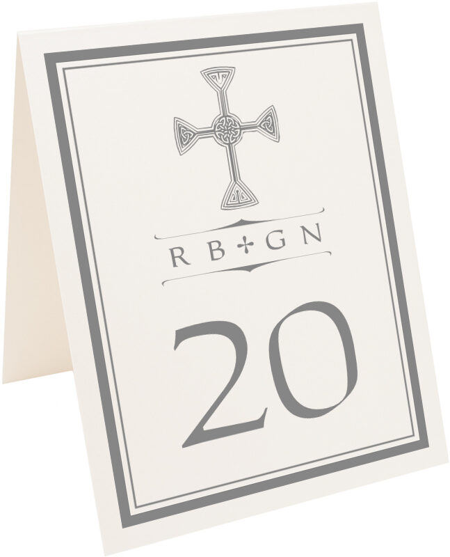 Photograph of Tented Celtic Cross 02 Table Numbers
