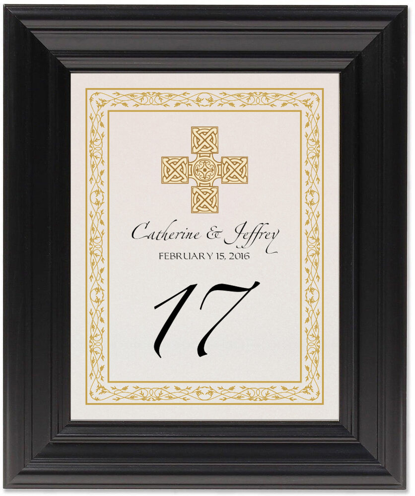 Framed Photograph of Celtic Cross 06 Table Numbers