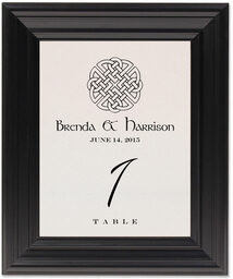 Framed Photograph of Celtic Knot Assortment Table Numbers