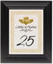 Framed Photograph of Gold Claddagh Table Numbers