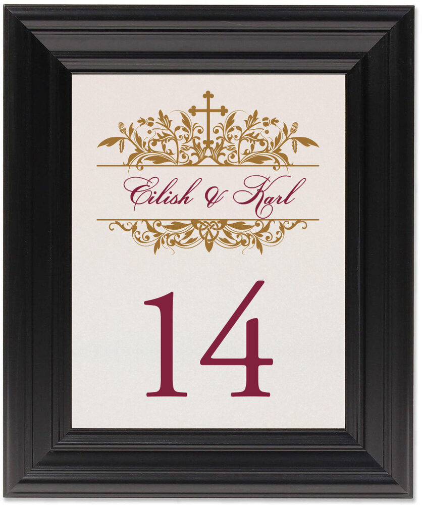 Framed Photograph of Peace in Ireland Table Numbers