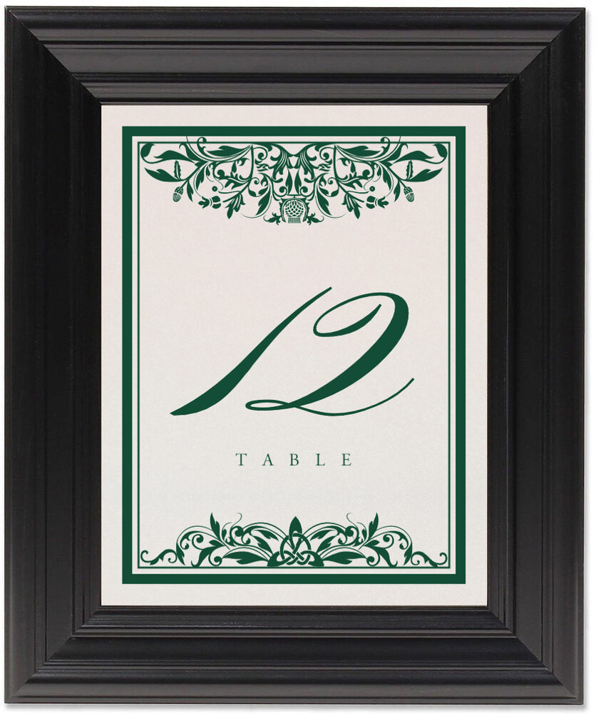 Framed Photograph of Scott's Garden Table Numbers
