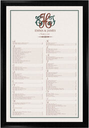 Photograph of Caroline Interlocking Monogram Seating Charts
