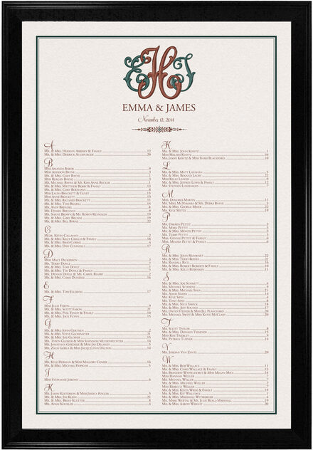 Caroline S Seating Chart