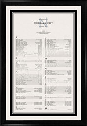 Photograph of Century Monogram Seating Charts