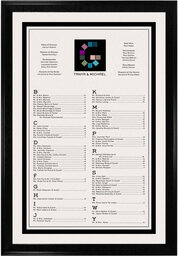 Photograph of Contemporary Monogram 26 Seating Charts