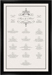 Photograph of Flourish Monogram 02A Seating Charts