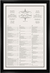 Photograph of Flourish Monogram 10A Seating Charts
