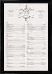 Photograph of Flourish Monogram 10B Seating Charts