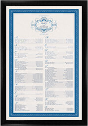 Photograph of Flourish Monogram 16 Seating Charts