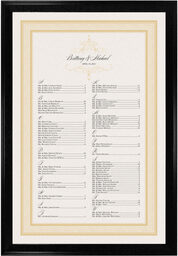 Photograph of Flourish Monogram 47 Seating Charts