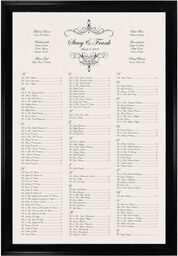 Photograph of Flourish Monogram Script Seating Charts