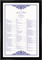 Photograph of Paisley Power Monogram Top and Bottom Seating Charts