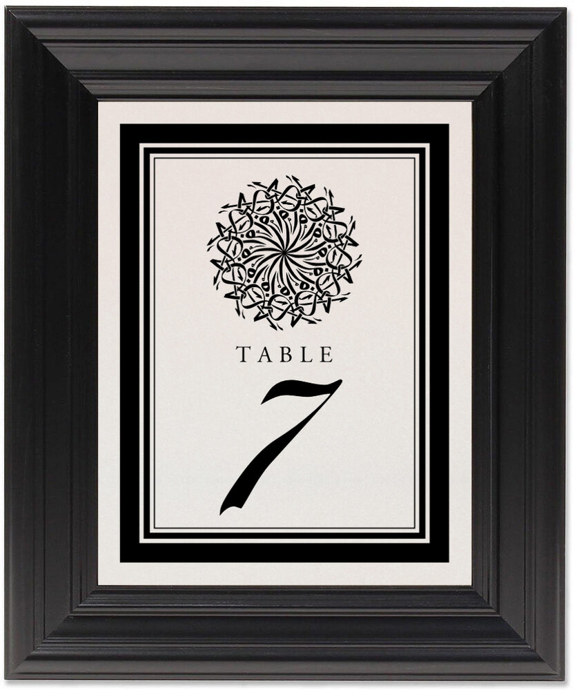 Framed Photograph of Islamic Symbol 13 Table Numbers