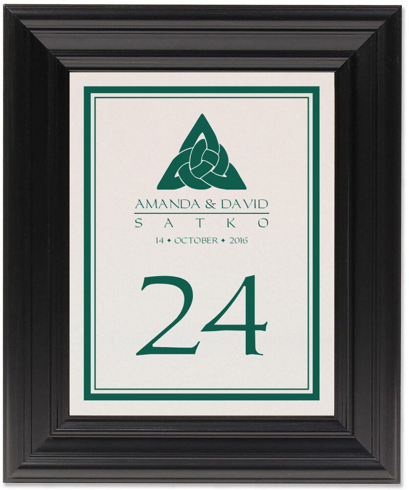 Framed Photograph of Triquetra 01 Table Numbers
