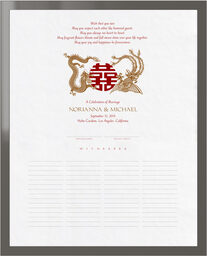 Photograph of Phoenix Dragon Double Happiness Wedding Certificates