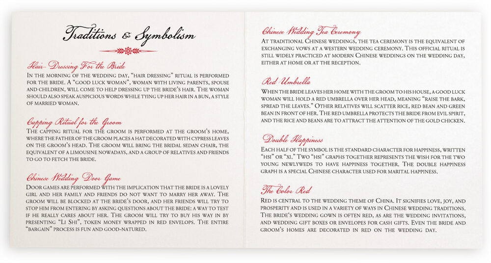 Photograph of Chinese Double Happiness 07 Wedding Programs