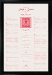 Photograph of Orient Pattern with Double Happiness Symbol Seating Charts