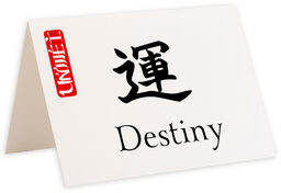 Photograph of Tented Japanese Calligraphy (Sentiments) Table Names