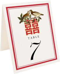 Photograph of Tented Happy Birds Table Numbers