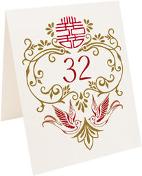 Photograph of Tented Happy Starlings Table Numbers