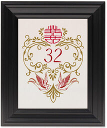 Framed Photograph of Happy Starlings Table Numbers