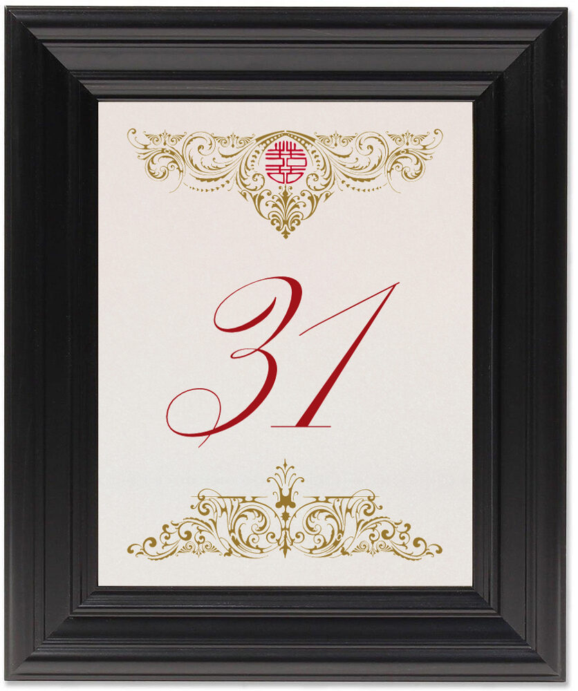 Framed Photograph of West Lake Xi Table Numbers
