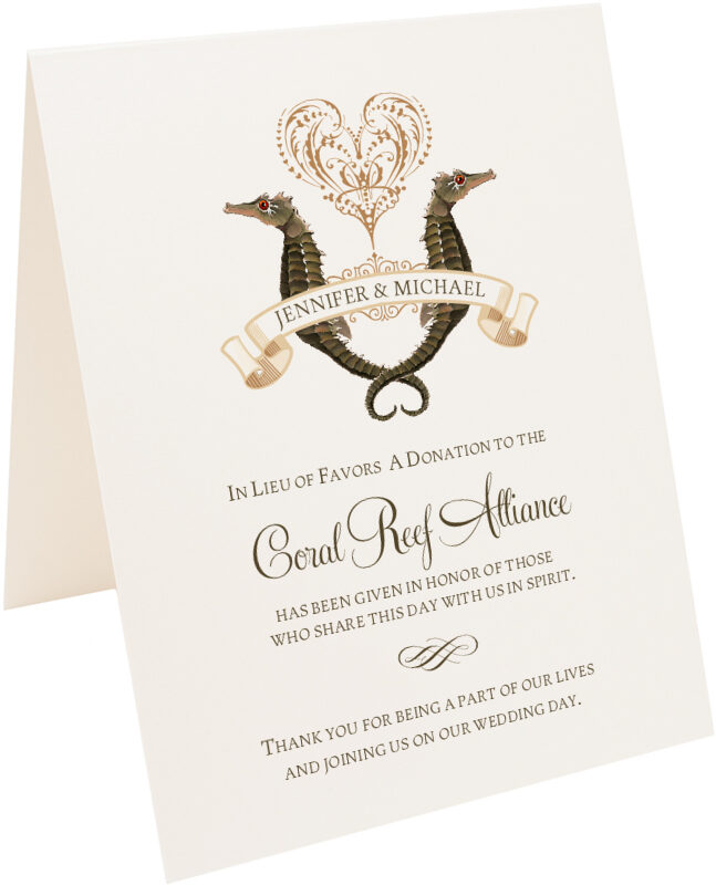 Photograph of Tented Seahorse Love Donation Cards
