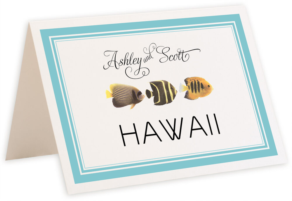 Photograph of Tented Tropical Fish Pattern Table Names