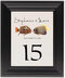 Framed Photograph of Kissing Fish Table Numbers