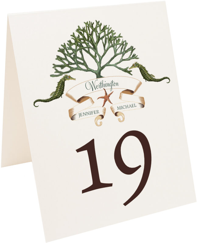 Photograph of Tented Ocean Garden Table Numbers