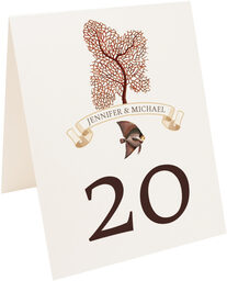 Photograph of Tented Coral Tree Table Numbers