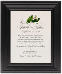Framed Photograph of Calla Lily Swirl Donation Cards