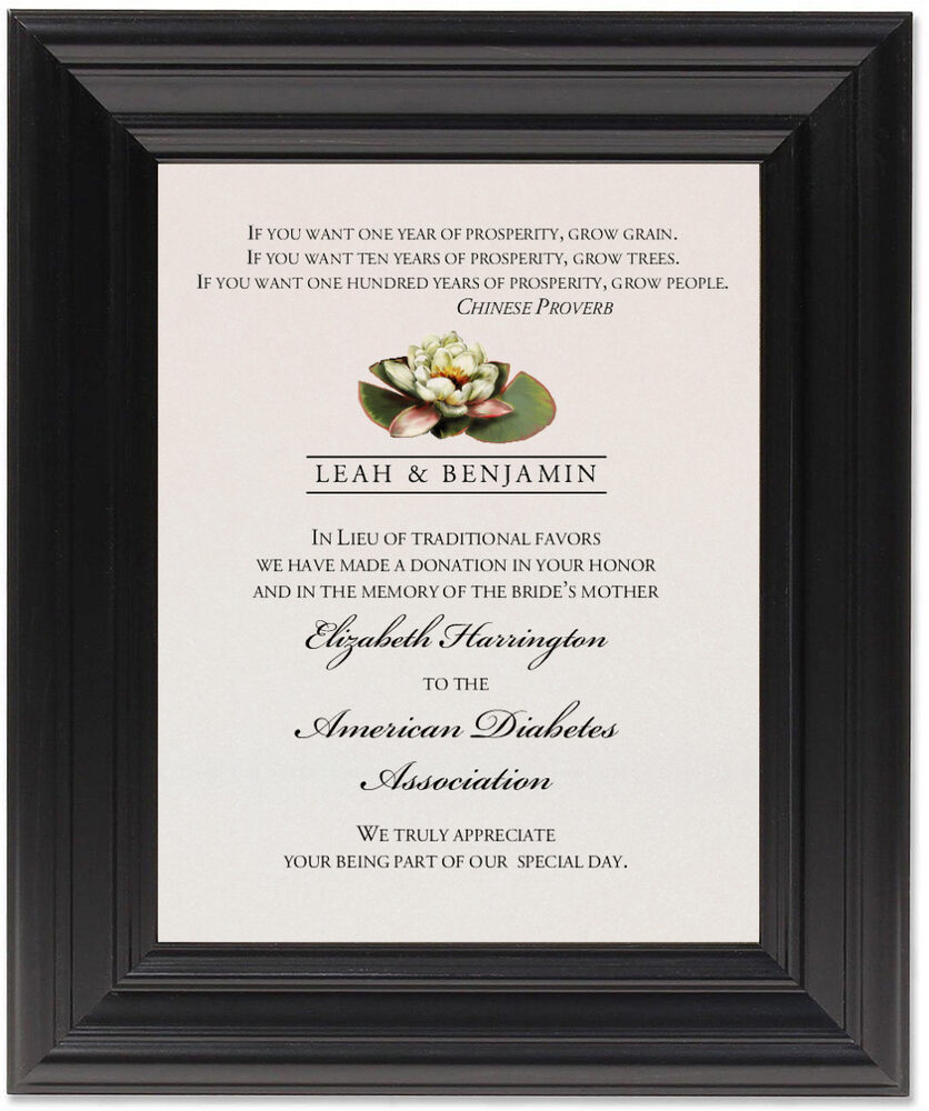 Framed Photograph of Flower & Verse Assortment Donation Cards