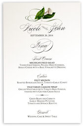 Photograph of Calla Lily Swirl 01 Wedding Menus